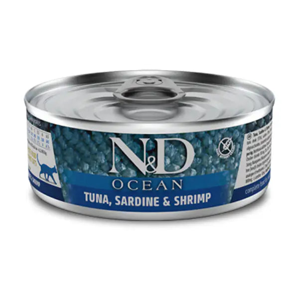 Farmina N&D Ocean Feline Umido 70 gr  Tonno, sardine e gamberetti bauzaarit.myshopify.com