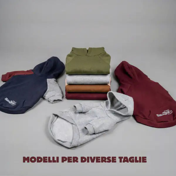 Felpa per cani mono colorazione Bordeaux Bauzaar   bauzaarit.myshopify.com