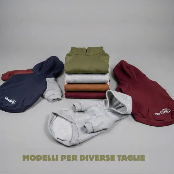 Felpa per cani mono colorazione Verde muschio Bauzaar   bauzaarit.myshopify.com