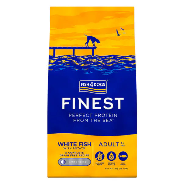 Fish4Dogs Ocean White Fish Large   bauzaarit.myshopify.com