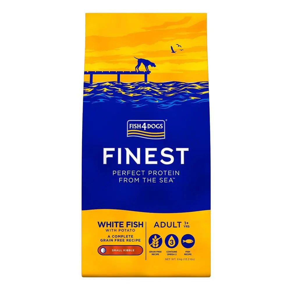 Fish4Dogs Ocean White Fish Small   bauzaarit.myshopify.com