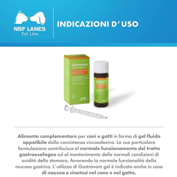 Gastrovom Gel gastroprotettore per cani e gatti NBF Lanes   bauzaarit.myshopify.com