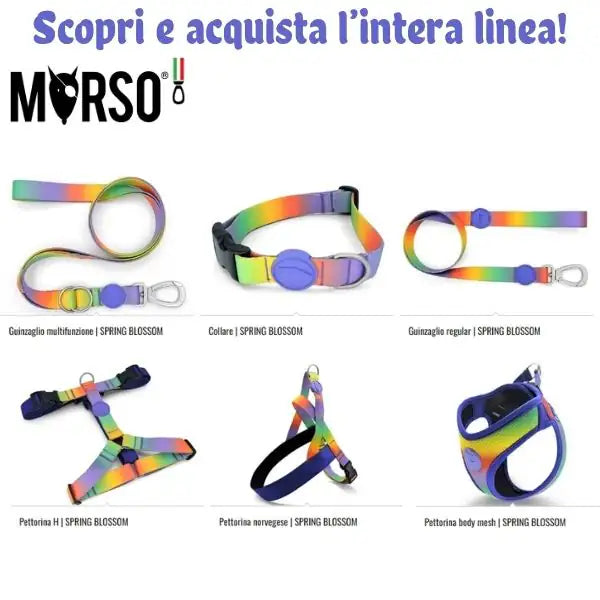 Guinzaglio per cani Regular in raso Intense con aggancio rapido Spring Blossom Morso   bauzaarit.myshopify.com