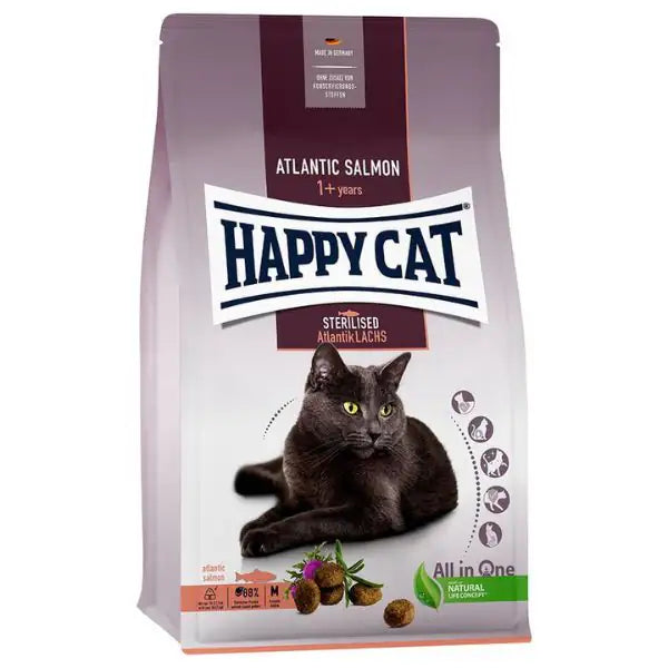 Happy Cat Sterilised Adult Salmone atlantico   bauzaarit.myshopify.com