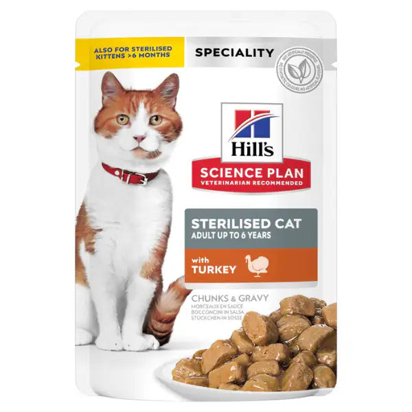 Hill's Science Plan Adult up to 6 years Sterilised Cat 85 gr  con Tacchino bauzaarit.myshopify.com
