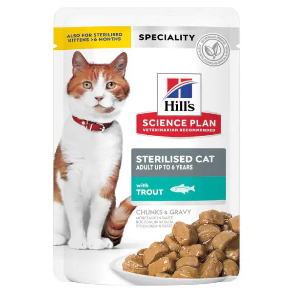 Hill's Science Plan Adult up to 6 years Sterilised Cat 85 gr  con Trota bauzaarit.myshopify.com