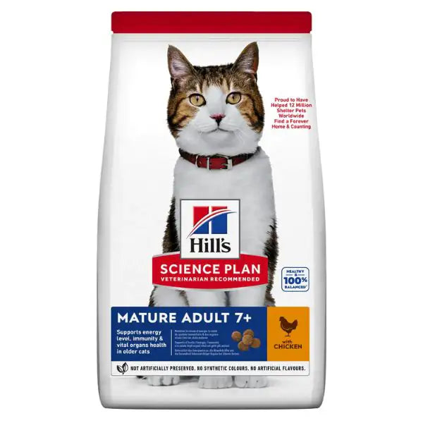 Hill's Science Plan Mature Adult 7+ Alimento per Gatti al Pollo  1,5 kg bauzaarit.myshopify.com