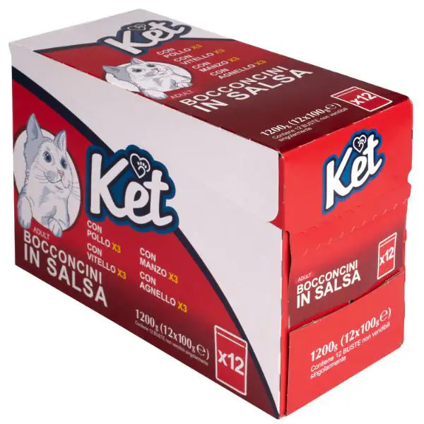 Ket Adult Bocconcini in salsa multipack 12x100 gr  Carni rosse bauzaarit.myshopify.com