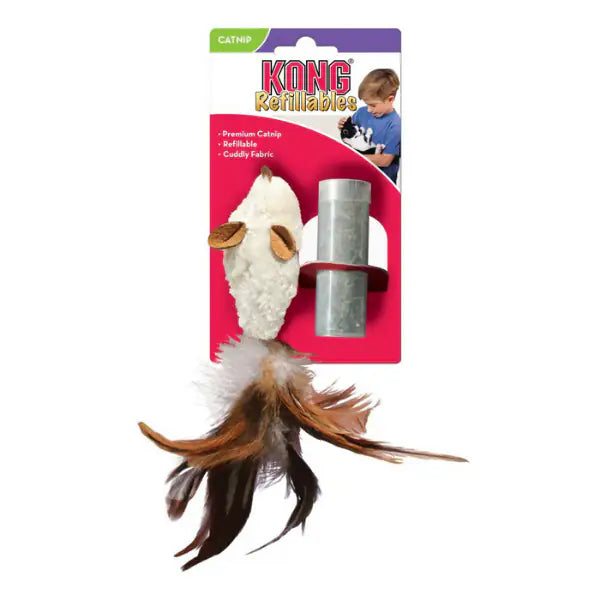 Kong Cat Refillable Catnip  Feather mouse bauzaarit.myshopify.com