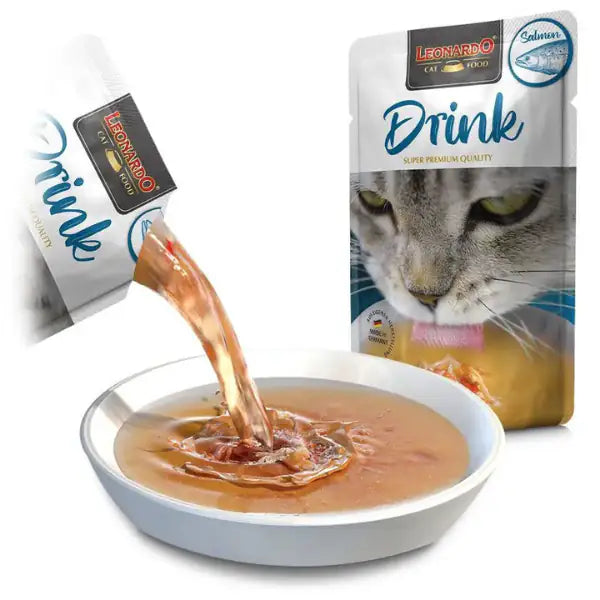 Leonardo Cat food Adult Drinks in brodo 40 gr  Salmone bauzaarit.myshopify.com