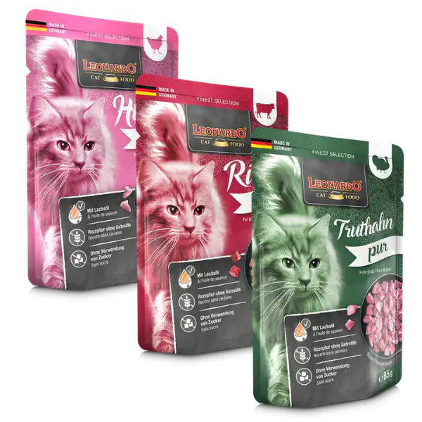 Leonardo Cat food Adult Finest Selection Puro Grain Free monoproteico 85 gr   bauzaarit.myshopify.com