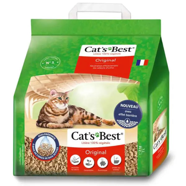 Lettiera Vegetale Cat's Best Original lettiera agglomerante e incapsulante   bauzaarit.myshopify.com