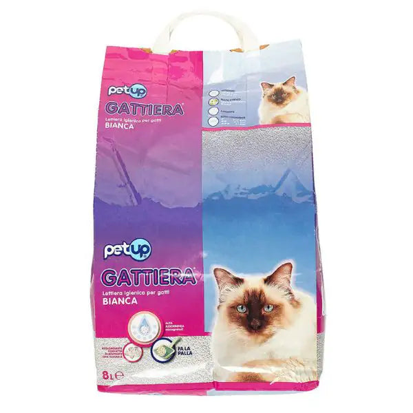 Lettiera igienica Bianca Gattiera PetUp  8 litri bauzaarit.myshopify.com