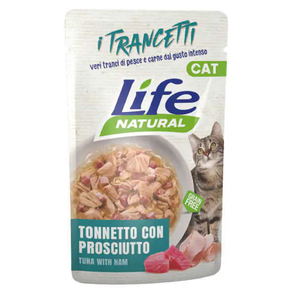 Life Cat Natural Trancetti Bustine Grain Free 55 gr  Tonnetto e prosciutto bauzaarit.myshopify.com