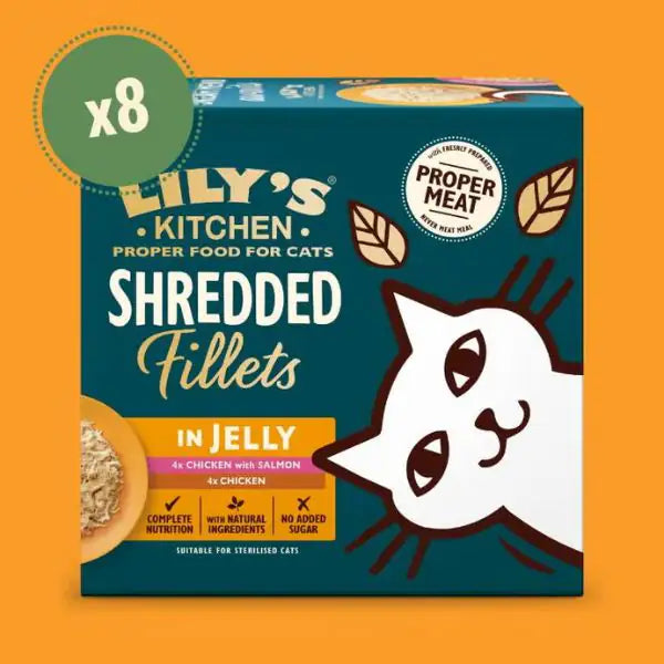 Lily's Kitchen Cat Shredded Fillets in Jelly Multipack 8x70 gr   bauzaarit.myshopify.com