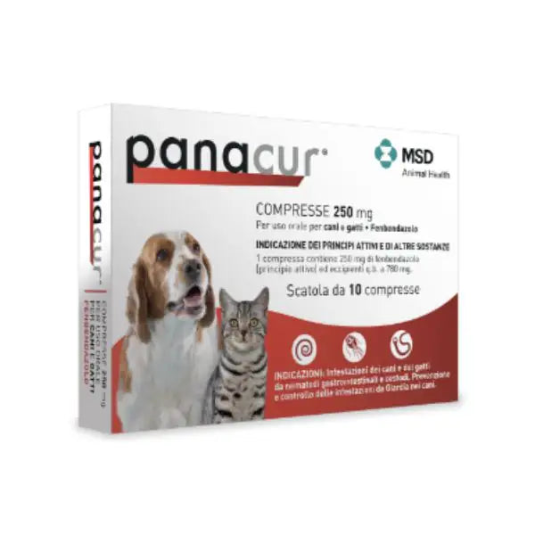 MSD Panacur compresse cane e gatto  Confezione da 10 compresse bauzaarit.myshopify.com