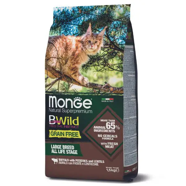 Monge Bwild Grain Free Large breed Cat Bufalo   bauzaarit.myshopify.com