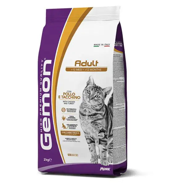 Monge Gemon Adult Cat con Pollo e Tacchino  7 kg bauzaarit.myshopify.com