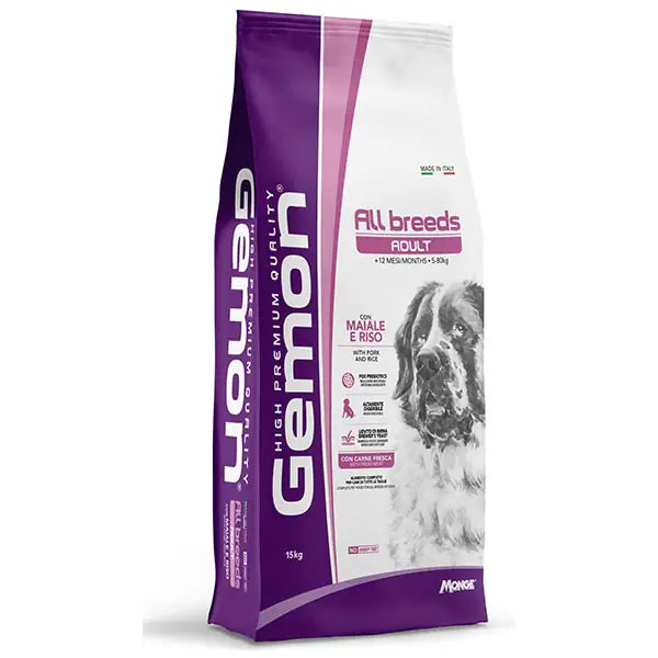Monge Gemon All Breeds Adult con Maiale e Riso   bauzaarit.myshopify.com