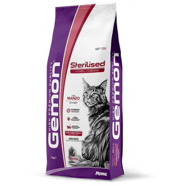 Monge Gemon Cat Sterilised con Manzo   bauzaarit.myshopify.com