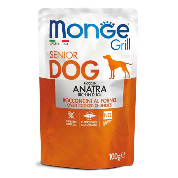 Monge Grill Senior Grain Free bocconcini 100 gr   bauzaarit.myshopify.com