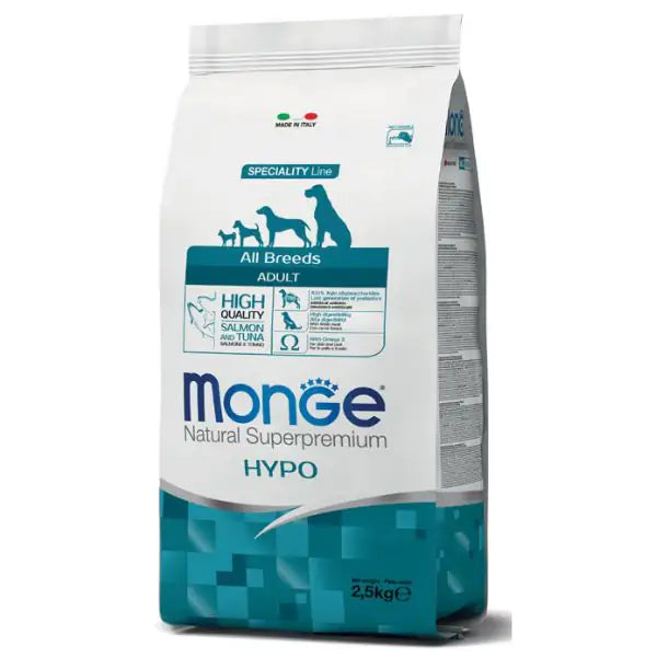 Monge Natural Superpremium All Breeds Adult Hypoallergenic con Salmone e Tonno  2,5 kg bauzaarit.myshopify.com