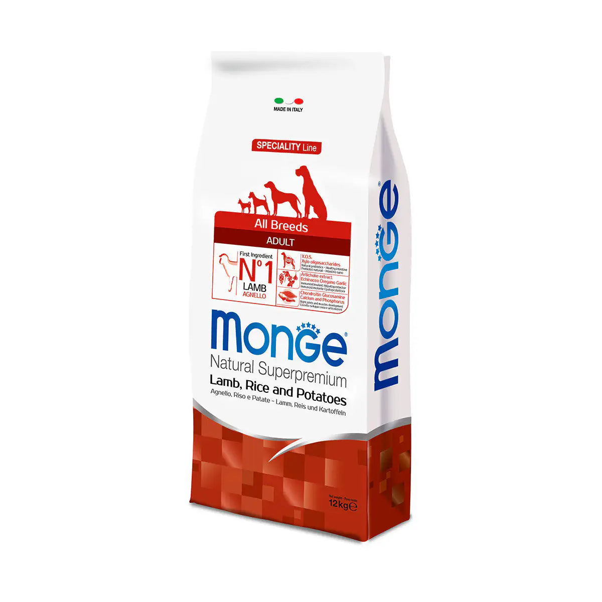 Monge Natural Superpremium All Breeds Adult Monoprotein Agnello con Riso e Patate  12 kg bauzaarit.myshopify.com