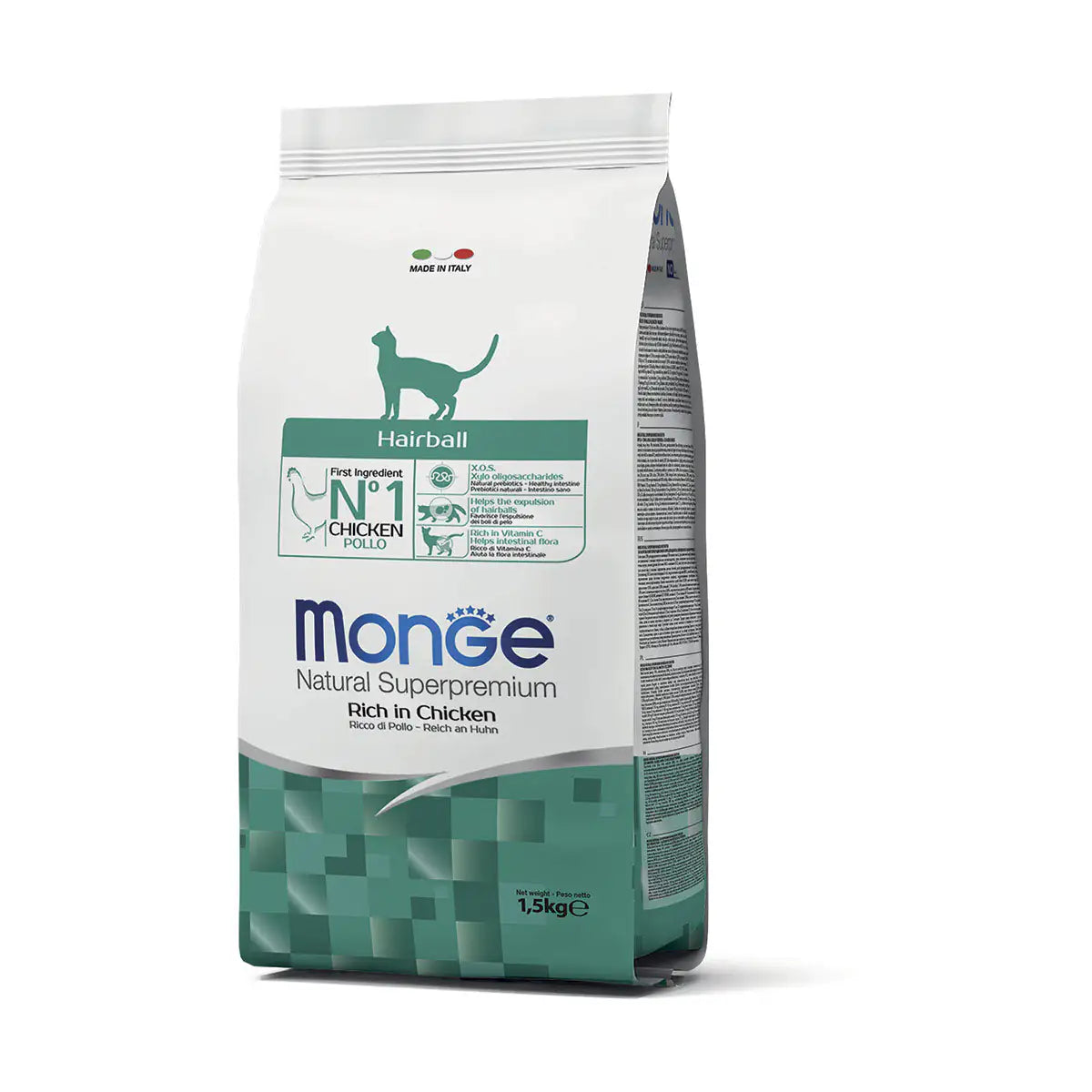 Monge Natural Superpremium Hairball Ricco in Pollo  1,5 kg bauzaarit.myshopify.com