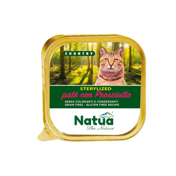 Natua Country Cat Adult Sterilised Patè Grain Free 100 gr  Prosciutto bauzaarit.myshopify.com