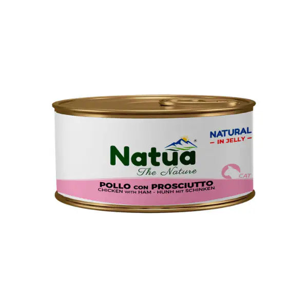 Natua Natural Cat Adult in Jelly cottura al vapore 85 gr  Pollo e prosciutto bauzaarit.myshopify.com