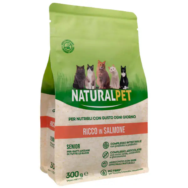 NaturalPet Cat Senior Salmone  300 gr bauzaarit.myshopify.com