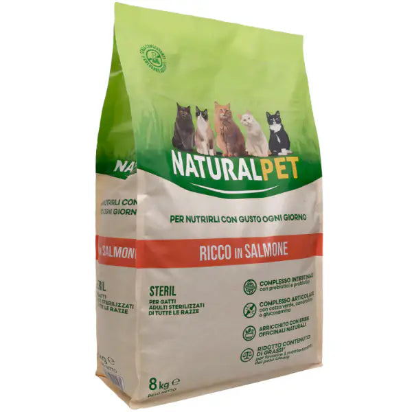 NaturalPet Cat Sterilised Salmone  8 kg bauzaarit.myshopify.com