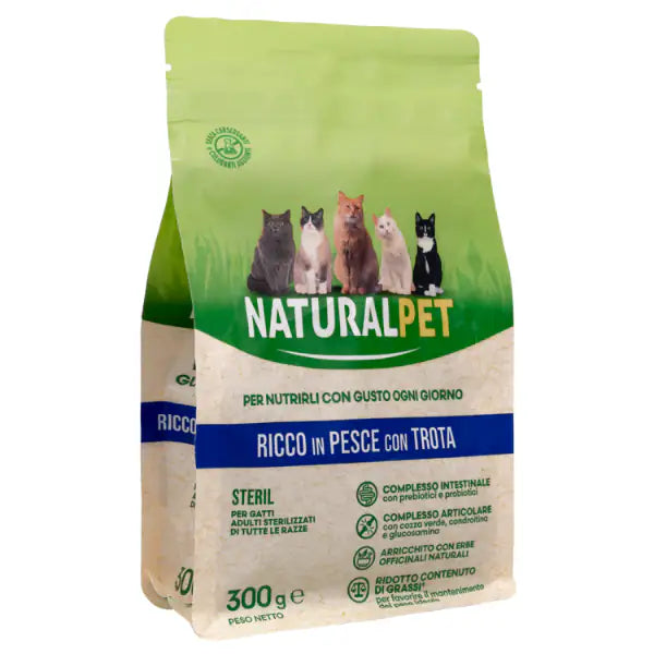 NaturalPet Cat Sterilised Trota  300 gr bauzaarit.myshopify.com