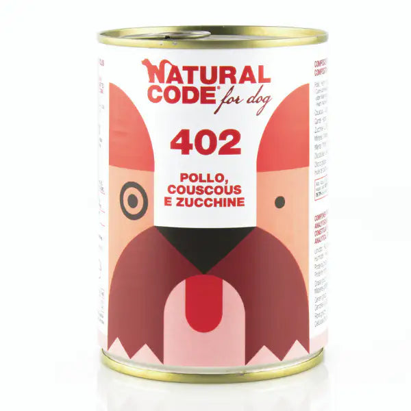 Natural Code Dog Adult 400gr  Pollo, cous cous e zucchini bauzaarit.myshopify.com