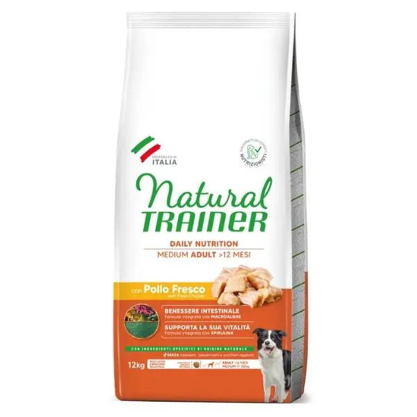 Natural Trainer Daily Nutrition Medium Adult con Pollo fresco  12 kg bauzaarit.myshopify.com