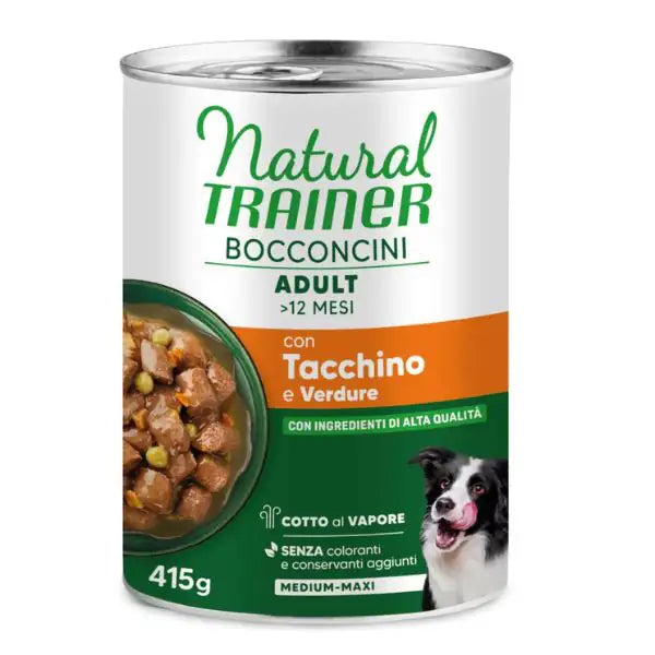 Natural Trainer Dog Adult Medium/Maxi Bocconcini cotti al vapore 415 gr  Tacchino bauzaarit.myshopify.com