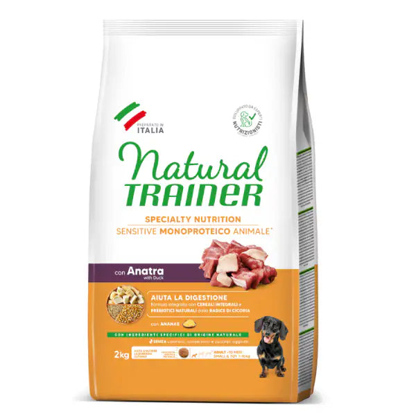 Natural Trainer Speciality Nutrition Sensitive Monoproteico Small&Toy Adult con Anatra e cereali integrali   bauzaarit.myshopify.com