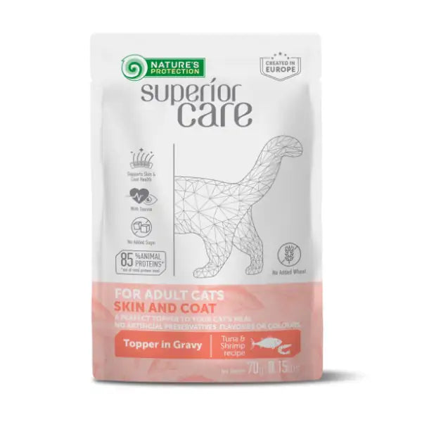 Nature’s Protection Superior Care Cat Adult Skin and Coat Alimento Complementare 70 gr   bauzaarit.myshopify.com