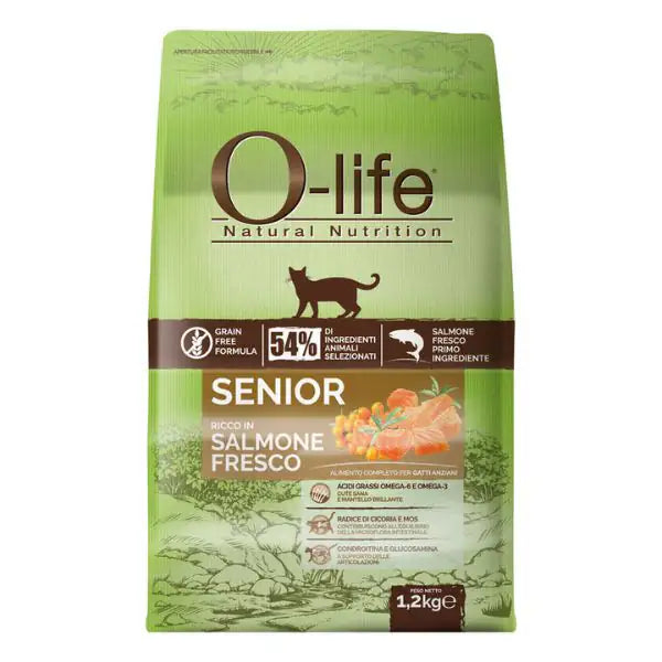 O-life Cat Senior Grain Free Salmone fresco   bauzaarit.myshopify.com