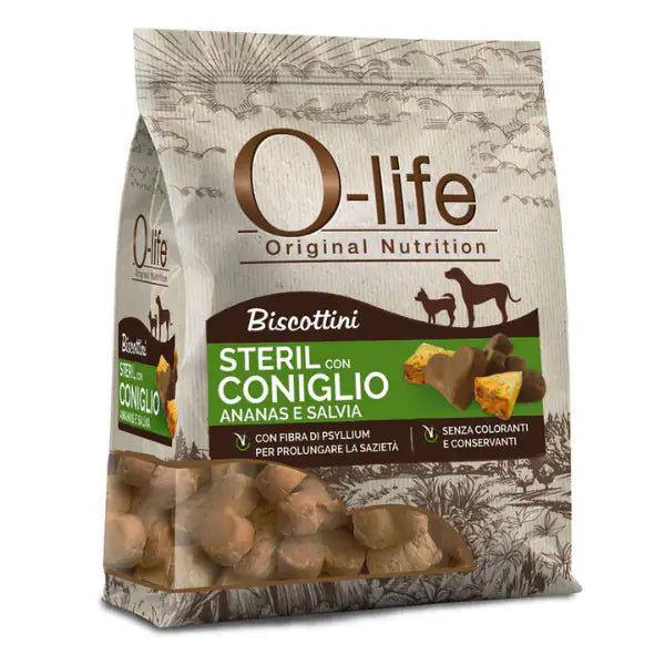 O-life Dog Adult Sterilised biscotti per cani 200 gr   bauzaarit.myshopify.com