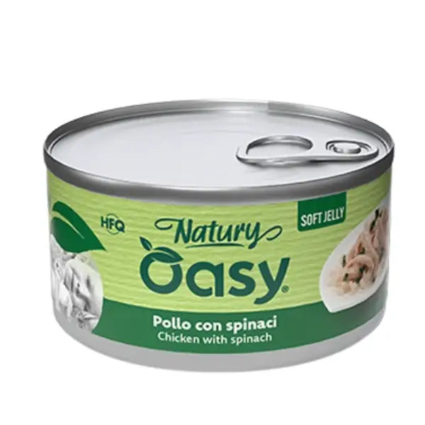 Oasy Natury Cat Adult Soft Jelly 150 gr  Pollo con spinaci bauzaarit.myshopify.com