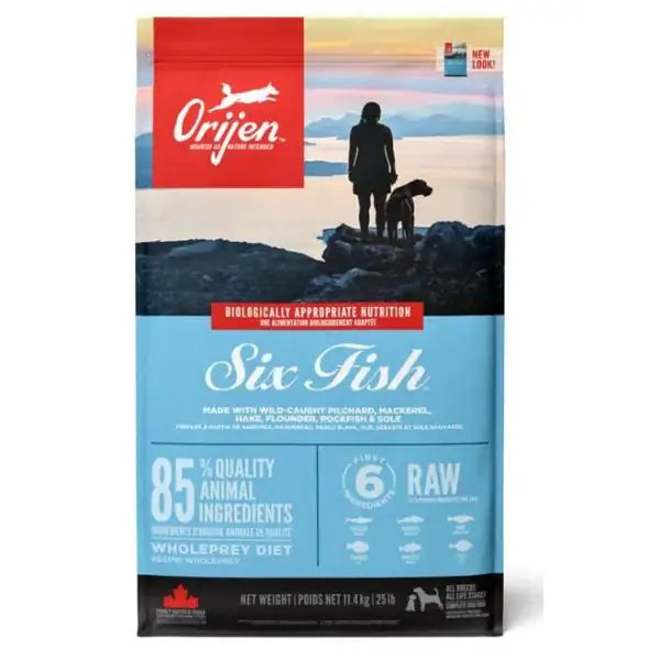Orijen Six Fish Dog Food  6 kg bauzaarit.myshopify.com