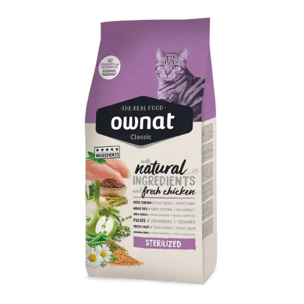 Ownat Classic Cat Sterilised con pollo fresco   bauzaarit.myshopify.com