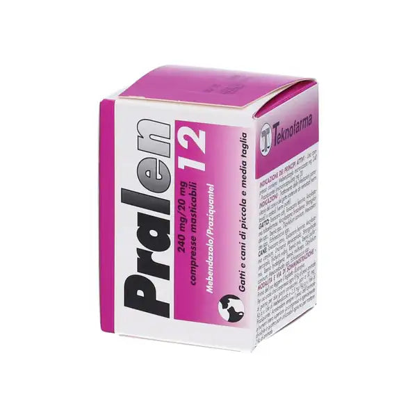 Pralen antiparassitario vermifugo compresse per via orale Teknofarma  Confezione da 12 compresse bauzaarit.myshopify.com
