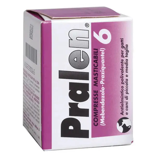 Pralen antiparassitario vermifugo compresse per via orale Teknofarma  Confezione da 6 compresse bauzaarit.myshopify.com