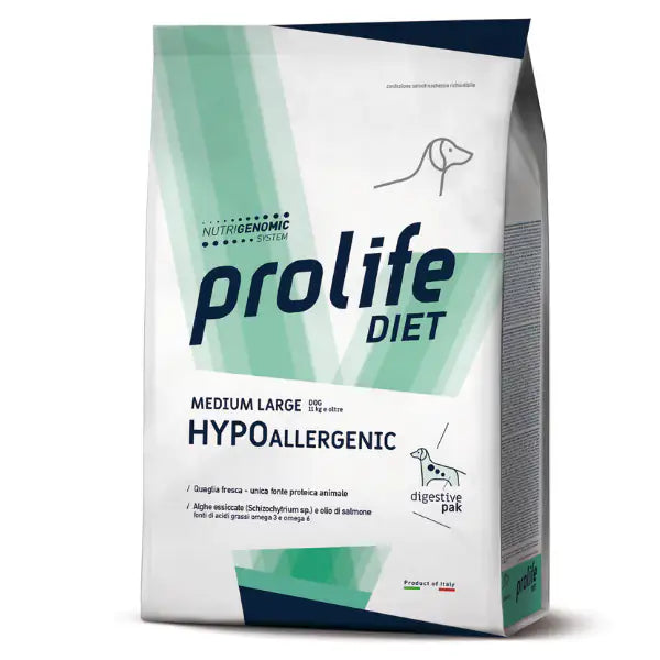 Prolife Diet Veterinary Formula Hypoallergenic Medium/Large Quaglia  2 Kg bauzaarit.myshopify.com