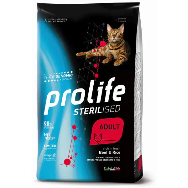 Prolife Sterilised Gatto Adult Manzo e Riso  1,5 kg bauzaarit.myshopify.com