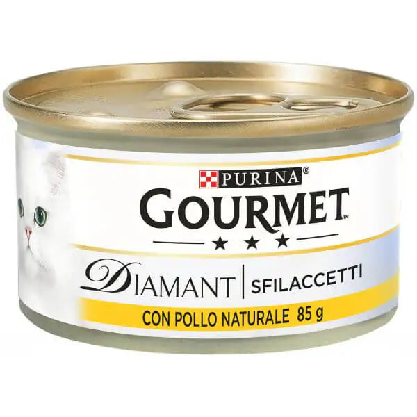 Purina Gourmet Diamant Sfilaccetti Umido Gatto 85 gr  Sfilaccetti con Pollo bauzaarit.myshopify.com