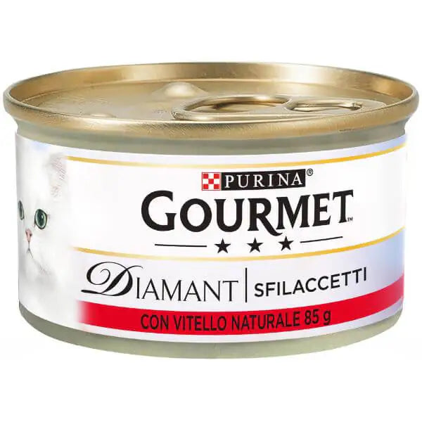 Purina Gourmet Diamant Sfilaccetti Umido Gatto 85 gr  Sfilaccetti con Vitello bauzaarit.myshopify.com