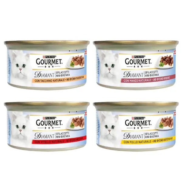 Purina Gourmet Diamant Sfilaccetti Umido Gatto 85 gr   bauzaarit.myshopify.com